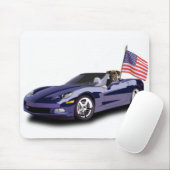 Boxer im blauen sportscar mousepad (Mit Mouse)