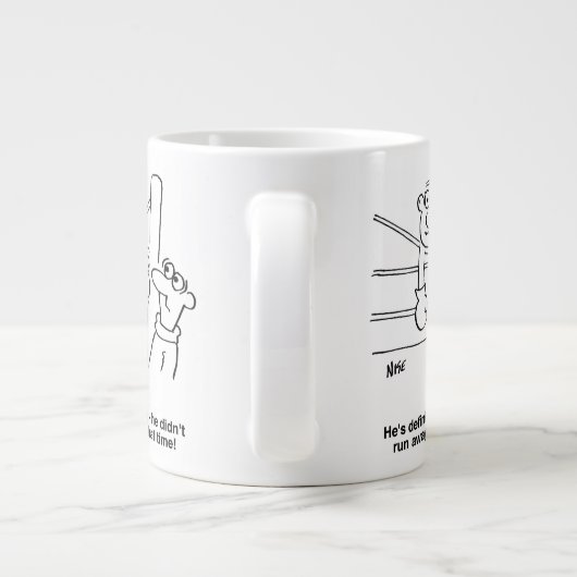 Boxer im Boxring. Boxing-Match Jumbo-Tasse (Rückseite)