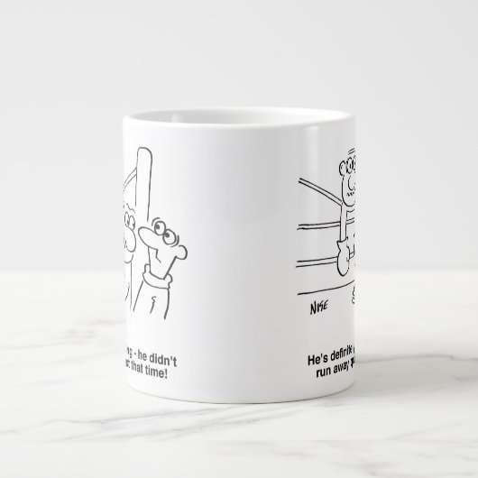 Boxer im Boxring. Boxing-Match Jumbo-Tasse (Vorderseite)
