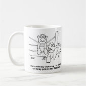 Boxer im Boxring. Funny Boxing Match Kaffeetasse (Links)