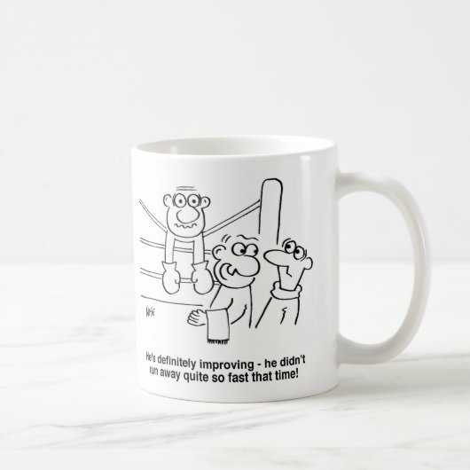 Boxer im Boxring. Funny Boxing Match Kaffeetasse (Rechts)