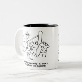 Boxer im Boxring. Funny Boxing Zweifarbige Tasse (Vorderseite Links)