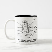 Boxer im Boxring. Funny Boxing Zweifarbige Tasse (Links)