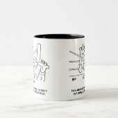 Boxer im Boxring. Funny Boxing Zweifarbige Tasse (Mittel)