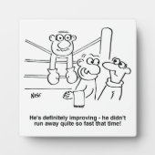 Boxer im Boxring. Funny Fotoplatte (Vorderseite)