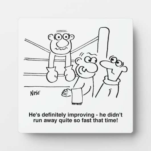 Boxer im Boxring. Funny Fotoplatte (Vorderseite)