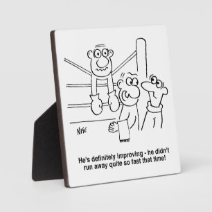 Boxer im Boxring. Funny Fotoplatte