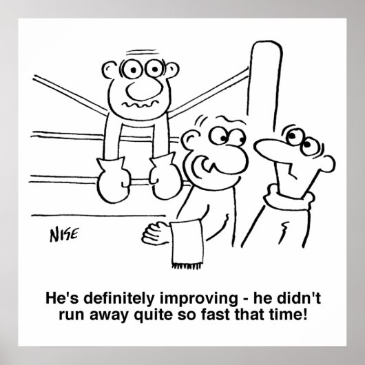 Boxer im Boxring. Funny Poster (Vorne)