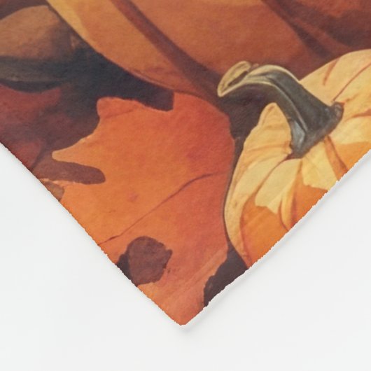 Boxer im Herbst hinterlässt Erntedank Kunst Fleecedecke (Ecke)