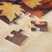 Boxer im Herbst hinterlässt Erntedank Kunst Puzzle (Seite)