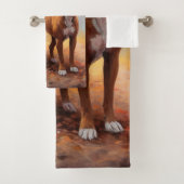 Boxer im Herbst Leaves Fall Inspiriert Badhandtuch Set (Insitu)