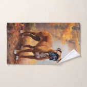 Boxer im Herbst Leaves Fall Inspiriert Badhandtuch Set (Handtuch)