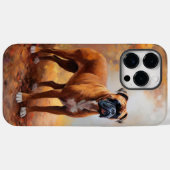 Boxer im Herbst Leaves Fall Inspiriert Case-Mate iPhone Hülle (Rückseite (Horizontal))