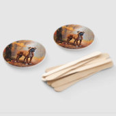 Boxer im Herbst Leaves Fall Inspiriert Fächer (Non-assembled)