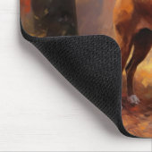 Boxer im Herbst Leaves Fall Inspiriert Mousepad (Ecke)