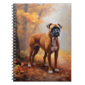 Boxer im Herbst Leaves Fall Inspiriert Notizblock (Vorderseite)