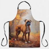 Boxer im Herbst Leaves Fall Inspiriert Schürze (Vorderseite)