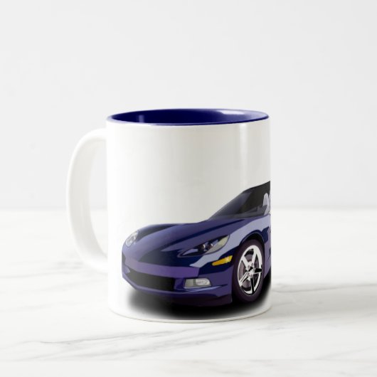 Boxer in der blauen sportscar Tasse (Vorderseite Links)
