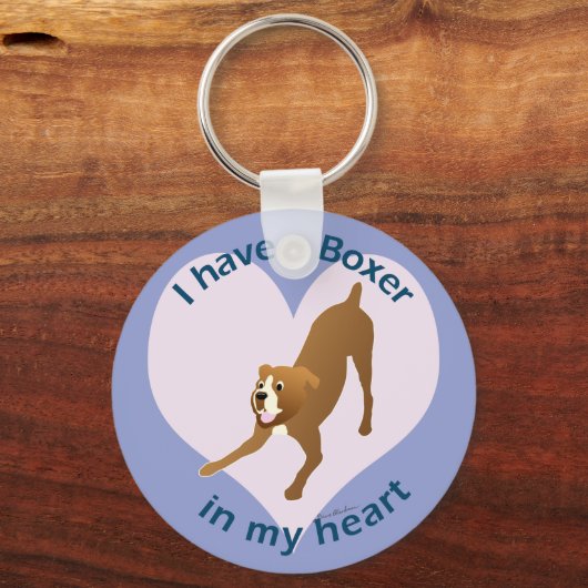Boxer in meinem Herzen Schlüsselanhänger (Vorderseite)