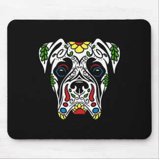 Boxer In Weiß - Regierungsbehörde Zucker-Schädel Mousepad