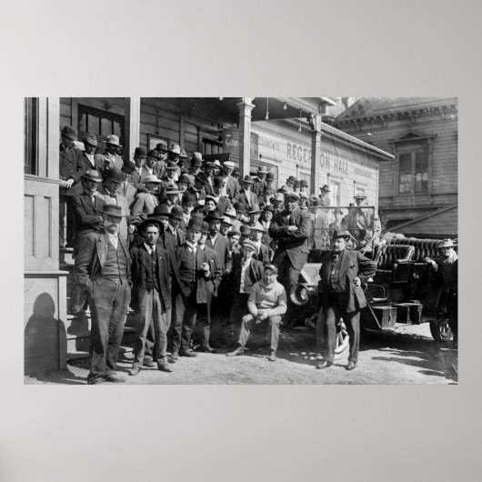 Boxer Jack Johnson and Trainers, Anfang des 20. Poster (Vorne)