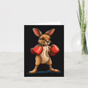 Boxer Kangaroo lacht für einen Fun-Fight-Vibe Karte