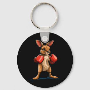 Boxer Kangaroo lacht für einen Fun-Fight-Vibe Schlüsselanhänger