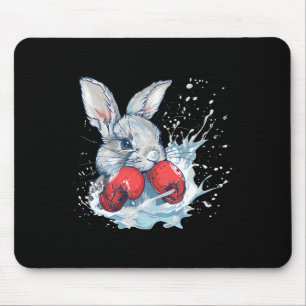 Boxer Kaninchen mit Boxhandschuhen Kickboxen Lusti Mousepad