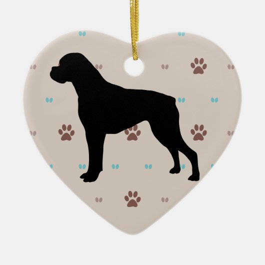 Boxer Keramik Ornament (Vorne)