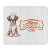 Boxer Koch Baking Gingerbrot Schneidebrett (Vorderseite)