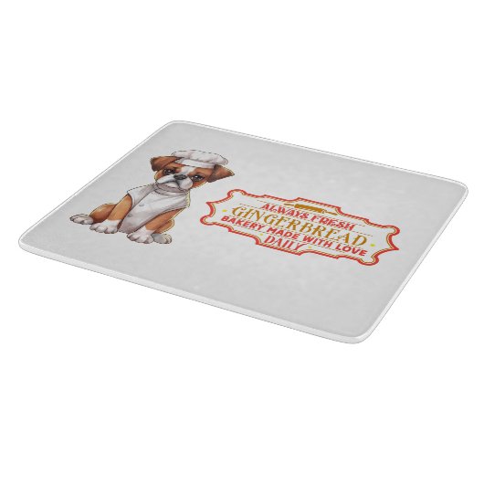 Boxer Koch Baking Gingerbrot Schneidebrett (Ecke)
