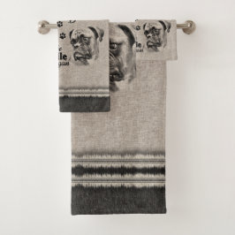 Boxer Kunst, wenn alles versage Zitat Badhandtuch Set