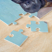 Boxer küssend, verfolgt Kunst-Porträt Puzzle (Seite)
