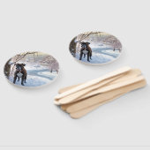 Boxer lässt es Weihnachten schnee Fächer (Non-assembled)