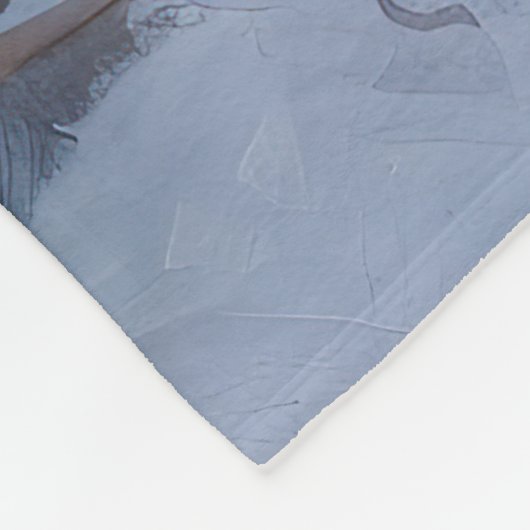 Boxer lässt es Weihnachten schnee Fleecedecke (Ecke)