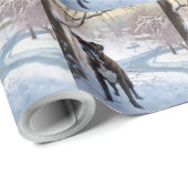 Boxer lässt es Weihnachten schnee Geschenkpapier (Rolleneckpunkt)