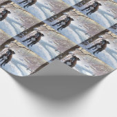 Boxer lässt es Weihnachten schnee Geschenkpapier (Ecke)