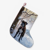 Boxer lässt es Weihnachten schnee Kleiner Weihnachtsstrumpf (Vorderansicht (hängend))