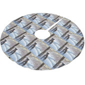 Boxer lässt es Weihnachten schnee Polyester Weihnachtsbaumdecke (Schrägansicht)