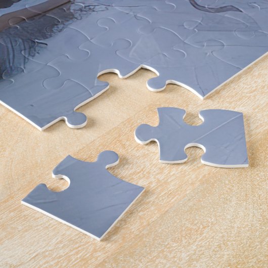 Boxer lässt es Weihnachten schnee Puzzle (Seite)