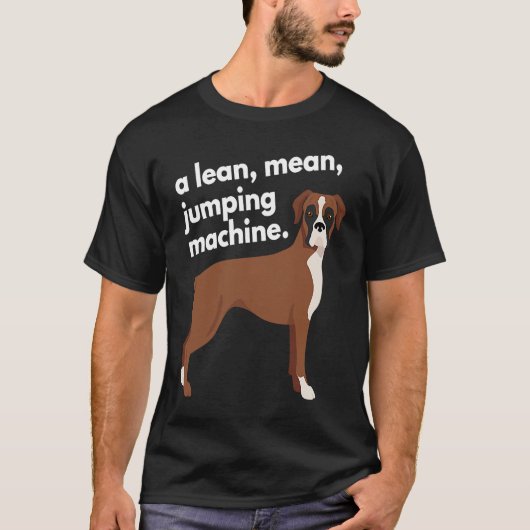 Boxer Lean Gemein Jumping Machine T-Shirt (Vorderseite)