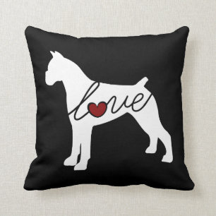 Boxer-Liebe (angekoppelte Ohren) Kissen