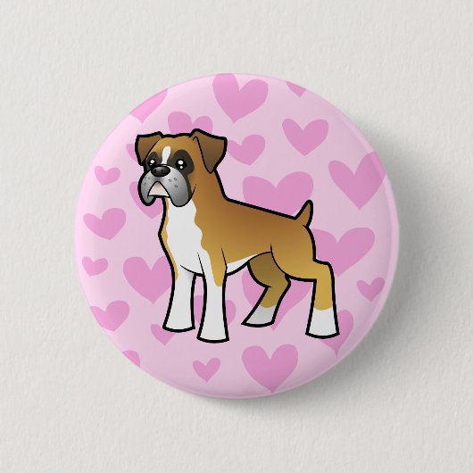 Boxer Liebe Button (Vorderseite)