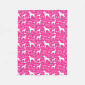 Boxer Liebe Fleece Blanket - I Liebe Boxers Pet Gi (Vorderseite)