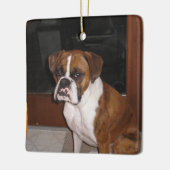 Boxer-Liebe Keramikornament (Links)