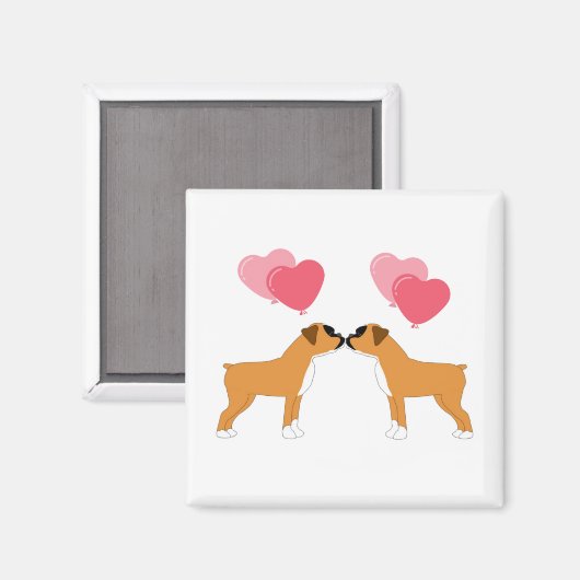 Boxer Liebe Magnet (Vorderseite/Rückseite)
