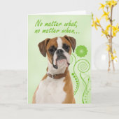 Boxer-Liebe/Support-Karte Karte (Gelbe Blume)