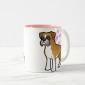 Boxer-Liebe Zweifarbige Tasse (VorderseiteRechts)