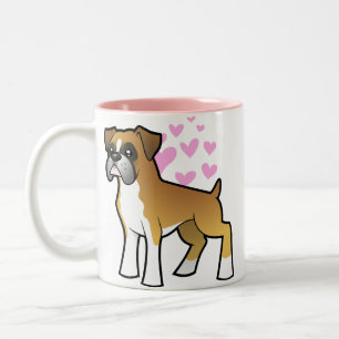 Boxer-Liebe Zweifarbige Tasse