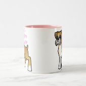 Boxer-Liebe Zweifarbige Tasse (Mittel)
